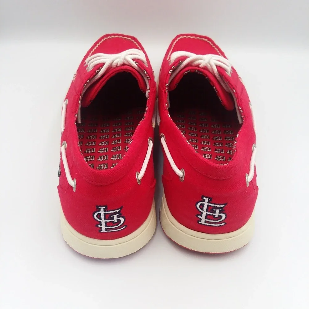 Eastland MLB St. Louis Cardinals Boat Shoes Deck Shoes Red US Size 12-12.5 EU 46